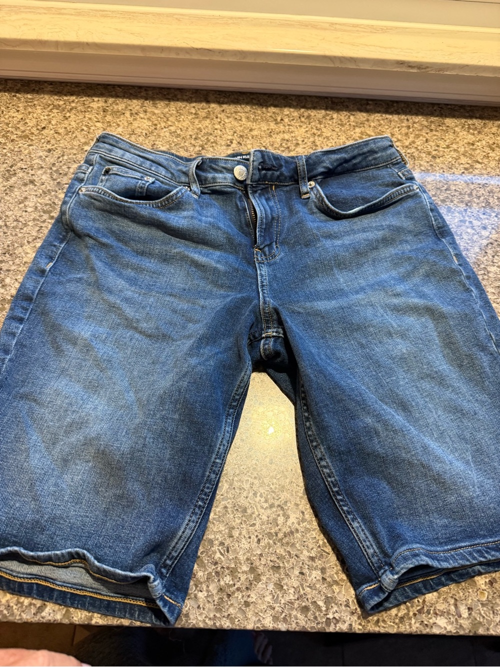 Calvin Klein Jeans Blue Women's Denim Shorts - Casual Five-Pocket Style